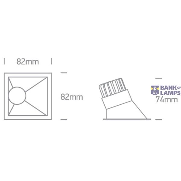 WHITE 8W WW IP20 ASYMMETRIC 230V DARK LIGHT image 3