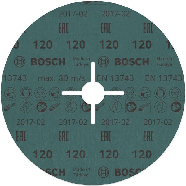 R780 fibre sanding disc, Best for Metal + Inox 180 x 22.23 mm, G120 image 1
