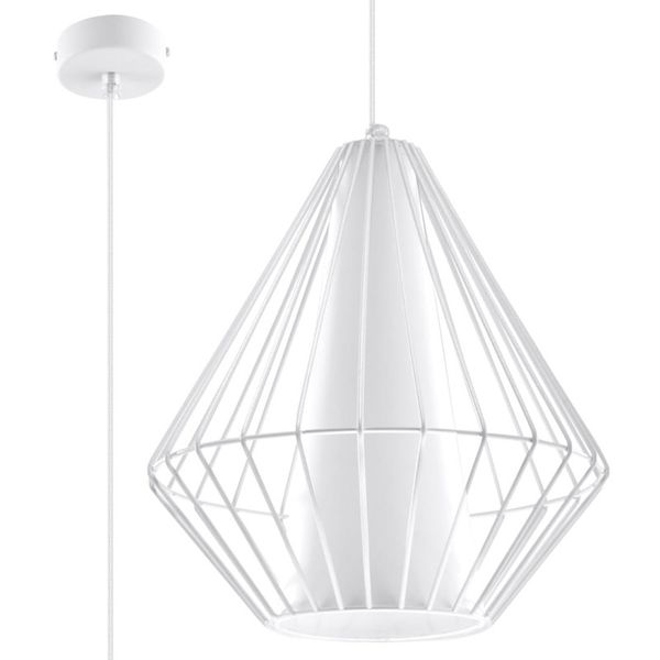 DEMI HANGING LAMP WHITE E27 1X60W IP20 image 1