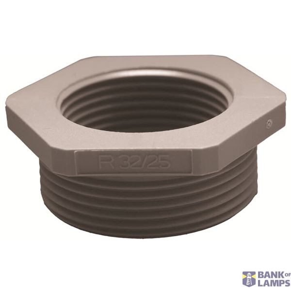 Reducer Hexagonal Polyamide 6 with 25 Percent Glass Fibre M20 M12 Grey image 1