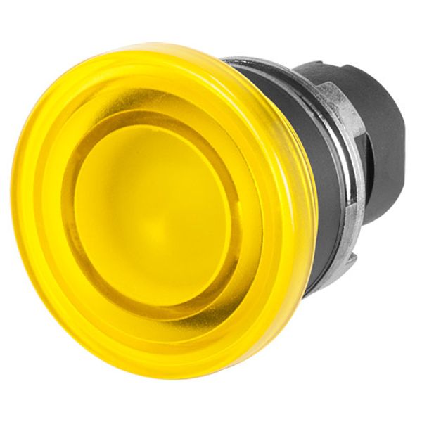 Mushroom push-button Ø 38, illuminated, yellow image 1