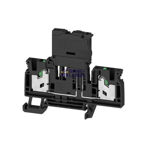 Fuse terminal, SNAP IN, black, 4 mm², 6.3 A, 250 V, Number of connecti image 1