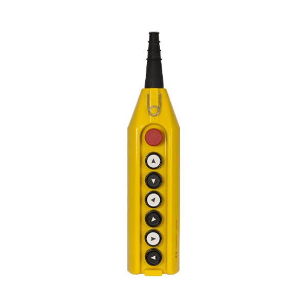 Pendant push-button station with 6 1-speed push-buttons and emergency stop push-button, 1 N.C. image 1
