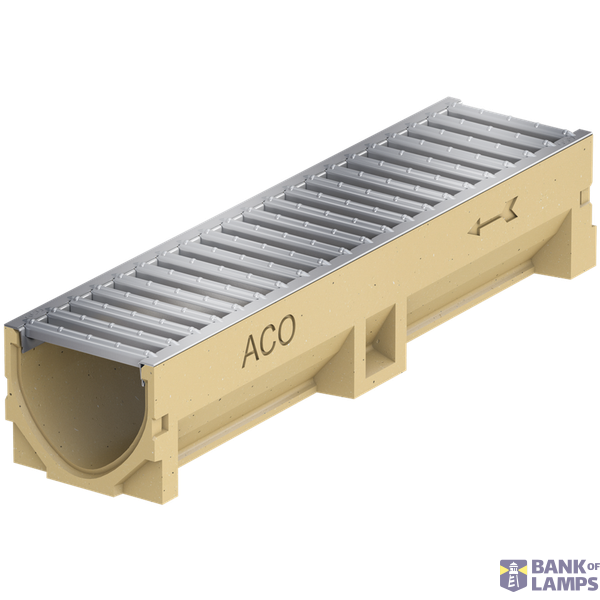 Euroline channel with galvanized steel grating 0.5m image 1