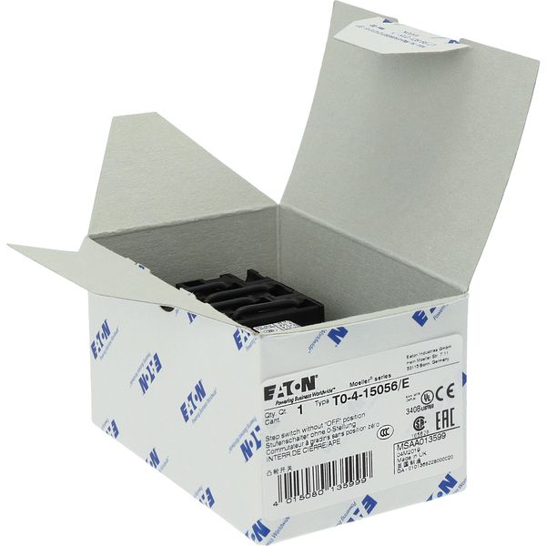 T0-4-15056/E Step switches, T0, 20 A, flush mounting, 4 contact unit(s), Contacts: 8, 90 °, maintained, Without 0 (Off) position, 1-4, Design number 15056 image 25