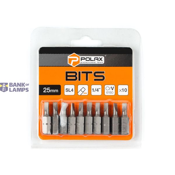 Bits，25mm，SL4 1/4" ，6150CRV (10 pcs) image 1