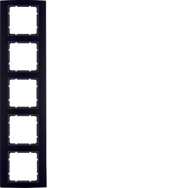 Frame 5gang, B.3, al. black/ant. matt, al. anodised image 1