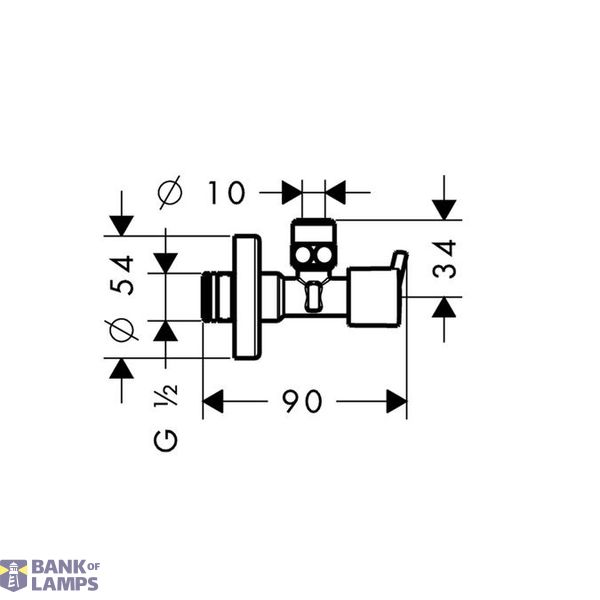 Angle valve S 1/2x3/8x10mm, chrome image 2