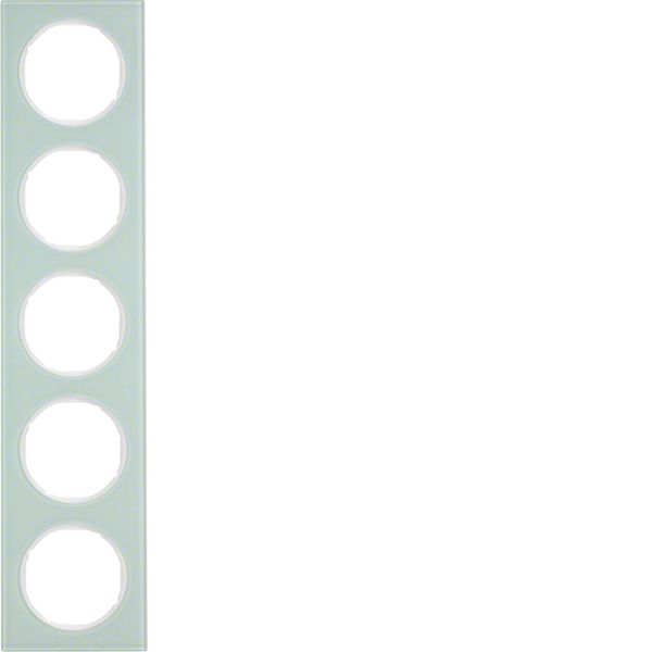 Frame 5gang, R.3, glass p. white image 1