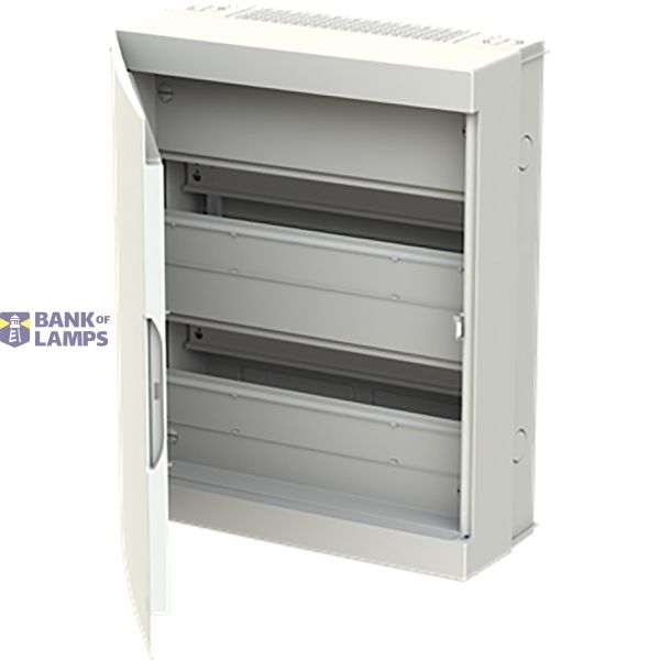 Installation cabinet, 36M, 2R, with blind door, RAL9010 image 1