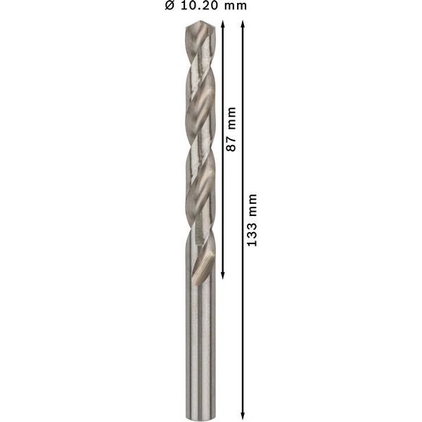 Metal drill bits HSS-G, DIN 338 10,2 x 87 x 133 mm 5 pcs. image 1