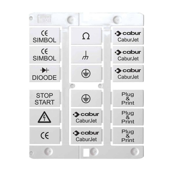 Polycarbonate tag, 67x15mm, white color, for CaburJet image 1