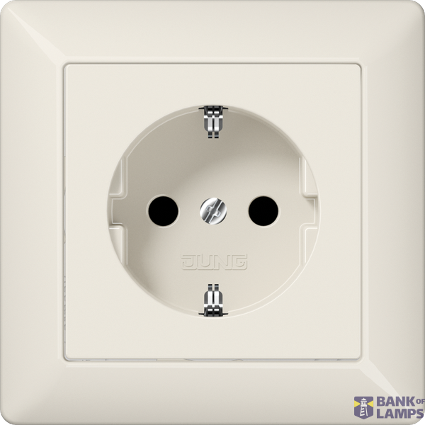 SCHUKO socket, 16 A 250 V ~, integrated increased contact protection, SAFETY+, with frame, Duroplast, AS series, white image 1