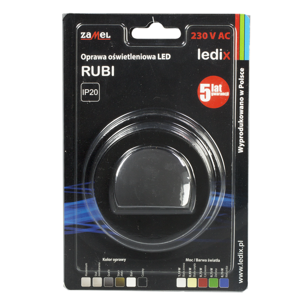 RUBI LED fixture FM 230V AC black warm white image 1