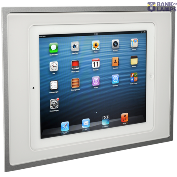 Flush-mount wall docking station with charging function, black image 1