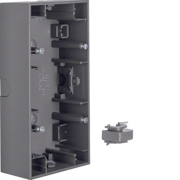 Surface-mtd housing 2gang hor., K.1, ant. matt, lacq. image 1