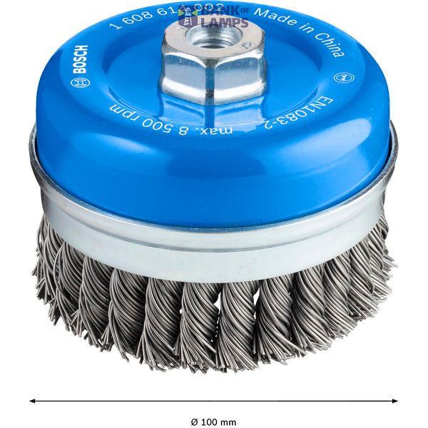 Cup Brush Knotted 100 mm Steel image 2