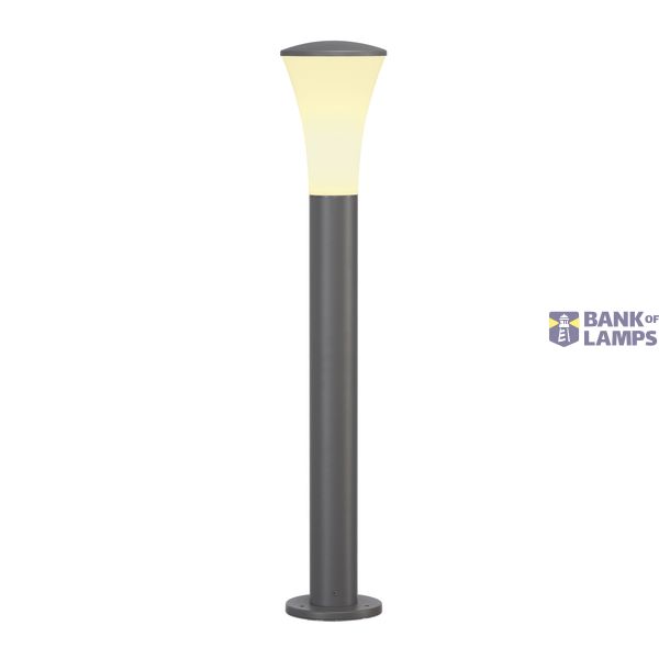 ALPA CONE 80 bollard light, stone grey, E27 Energy Saver, max. 24W, IP55 image 1