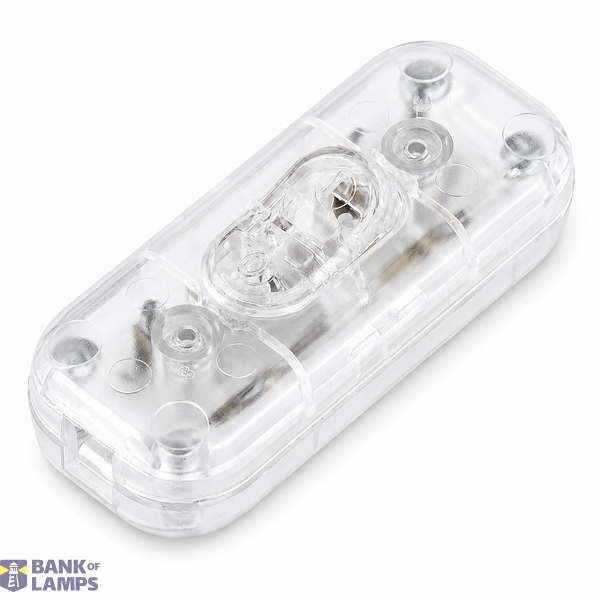Inline Cord Switch for Round Cable, 1-Pole, 2A, 250V, transparent image 1