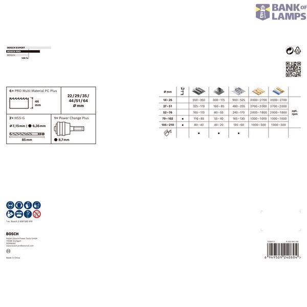 PRO Multi Material Power Change Plus Hole Saw Set - Blow Mould Case image 1