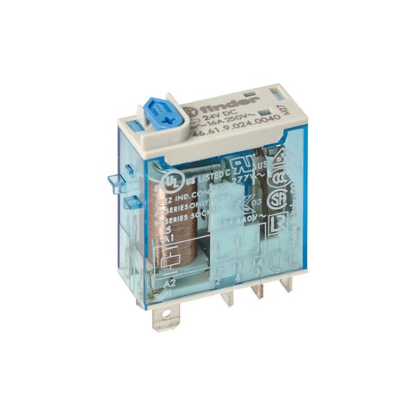 Mini.ind.relays 1CO 16A/24VDC/Agni/Test button/Mech.ind. (46.61.9.024.0040) image 4