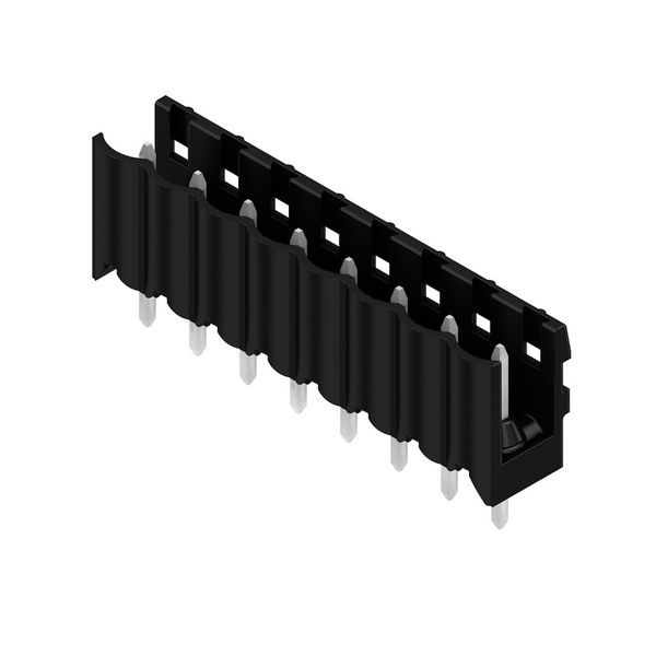 PCB plug-in connector, male header, open side, THT solder connection, 5.00 mm, Number of poles: 8, 180°, Solder pin length (l): 4.5 mm, tinned, black, Box image 4