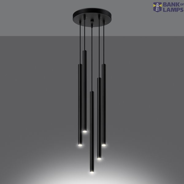 PASTELO 5P BLACK HANGING LAMP G9 5X8W IP20 image 8