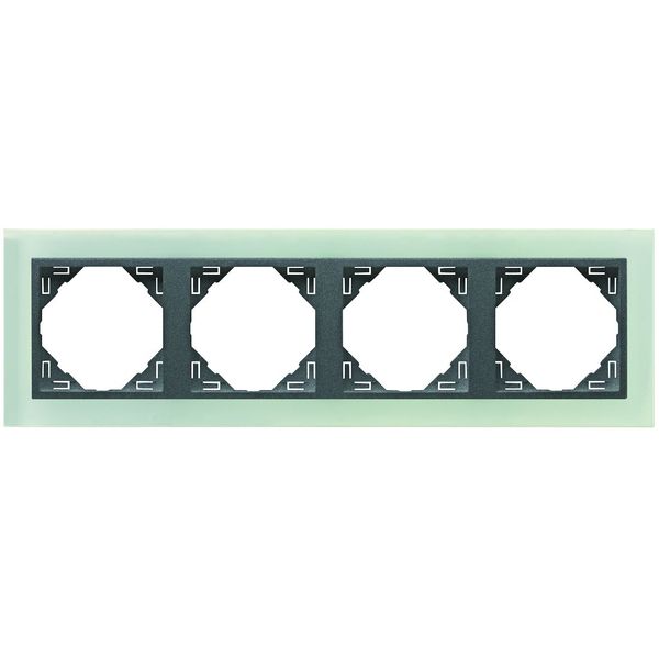 FOUR-GANG FRAME CRISTAL/GRAY image 1