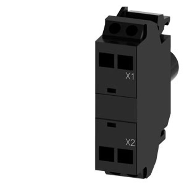 LED module with integrated LED 24 V AC/DC, yellow, Spring-loaded terminal, for front plate mounting, image 1