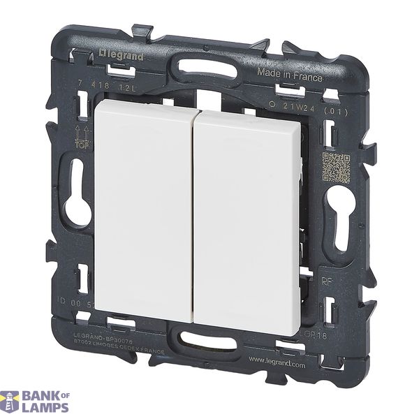 WIRELESS BATTERYLESS 2 GANG CONTROL SWITCH 2-WAYS ON/OFF VALENA NEXT W image 2