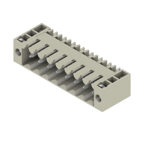 PCB plug-in connector, male header, Flange, THT solder connection, 3.50 mm, Number of poles: 8, 90°, Solder pin length (l): 3.2 mm, tinned, Pebble grey, Box image 4