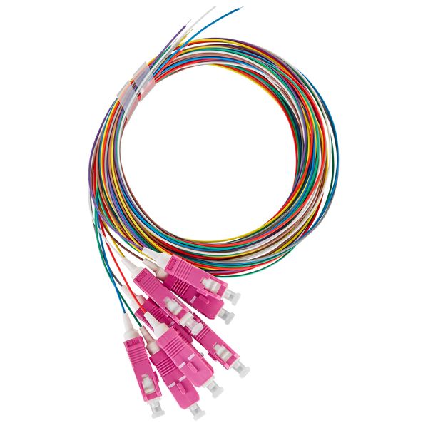FO Pigtail SC, 50/125æm OM4, 2.0m, Easy Strip, 8pcs image 1