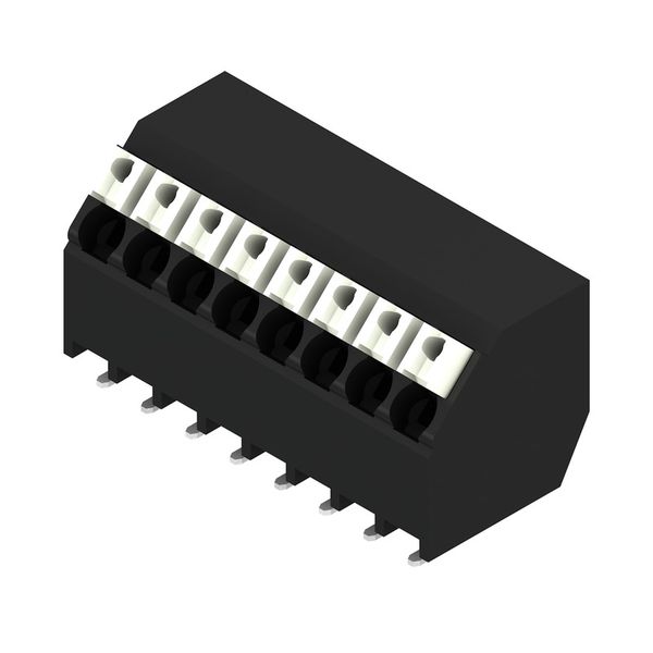Printed circuit board terminals, 3.50 mm, Number of poles: 8, 135°, black, PUSH IN with actuator, Clamping range, max. : 1.5 mm², Tape image 4