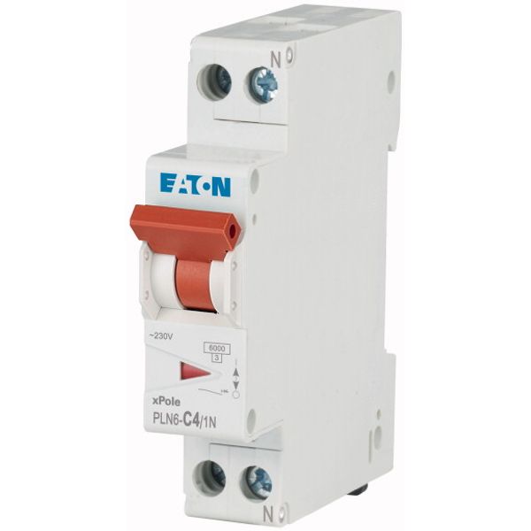 Miniature circuit breaker (MCB), 4 A, 1p+N, characteristic: C image 3