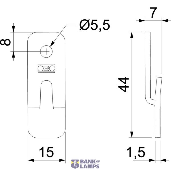 QWT KRH A4 Universal mount for cable tray image 2