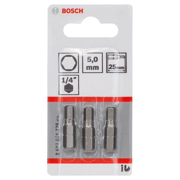 Screwdriver bit Extra Hard HEX 5, 25 mm 3 pcs. image 2