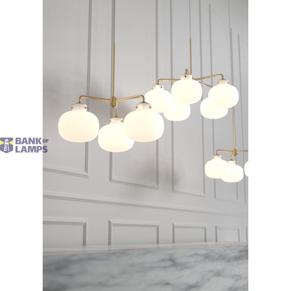 Raito 5-Arm | Pendant | White/Brass image 3