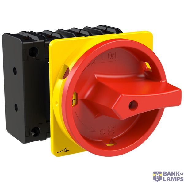 P3 Main switch, 80 A,Flush mounting, 4 pole, Form EA/SVB, Red, Door co image 5
