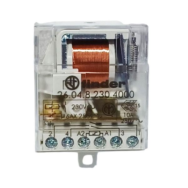 Finder step impulse relay 10A 230VAC 2NO 260482304000 image 1