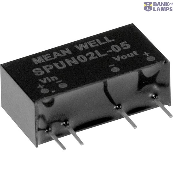 SPUN02N-12 DC/DC Converter 24:12V 167mA 2W, MEAN WELL image 1
