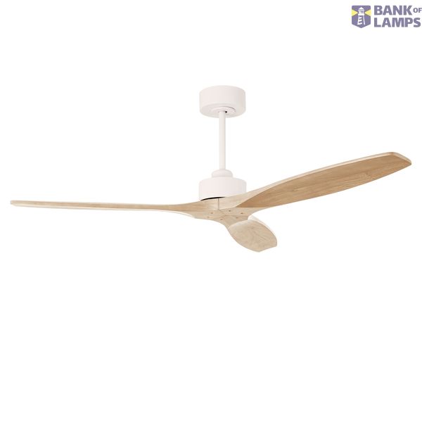 Fan Stem Evo ø1220mm White with Light Wood Blades Light wood LED image 1