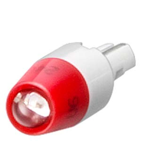 Wedge base LED lamp 28 V AC/DC, super-bright, W2x4.6d, blue image 1