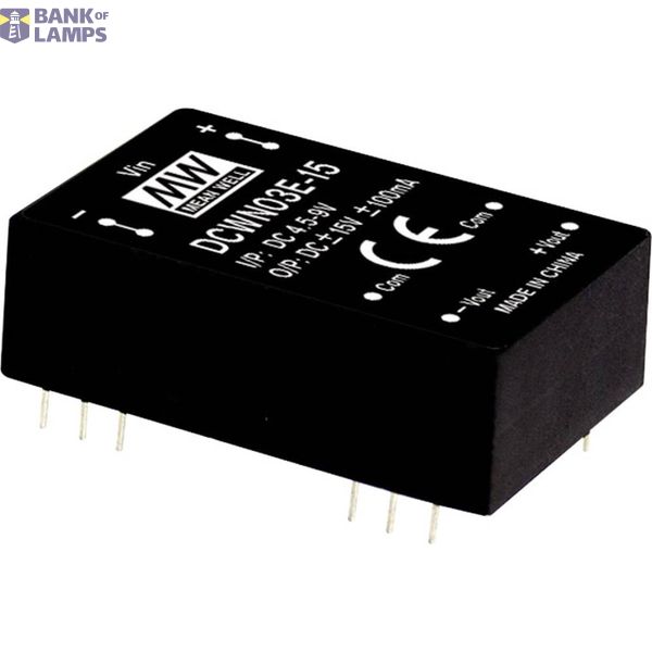 DCWN03E-05 DC/DC converter 4.5-9V:+/-5V 300mA 3W, MEAN WELL image 1