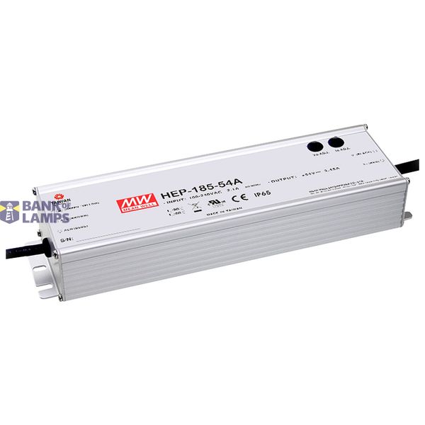 HEP-185-24A switching power supply, industrial, IP65, 185W, 24V, 7,8A, MEAN WELL image 1