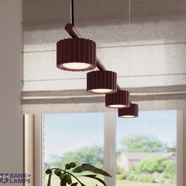 Chandelier AURA 4 burgundy Gx53 image 10