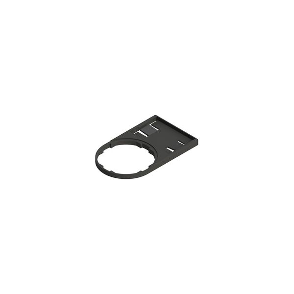 Label holder with shaped hole, for 18x27 mm label, with transparent label, without marking image 1