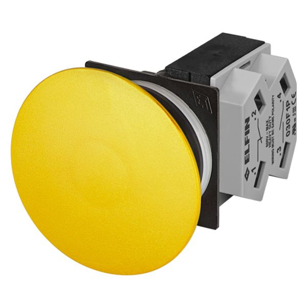 Mushroom push-button Ø 60, momentary, yellow, N.O.+N.C. image 1