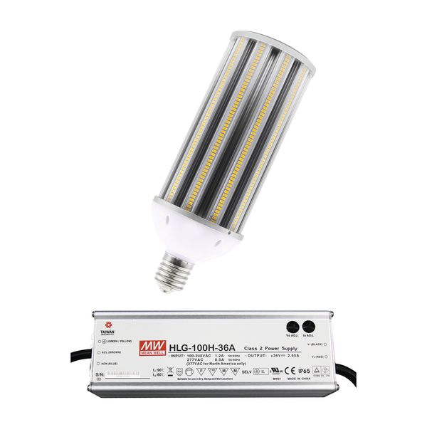 LED Corn E40 100V-240V 100W 3000K +Ext. Driver image 1
