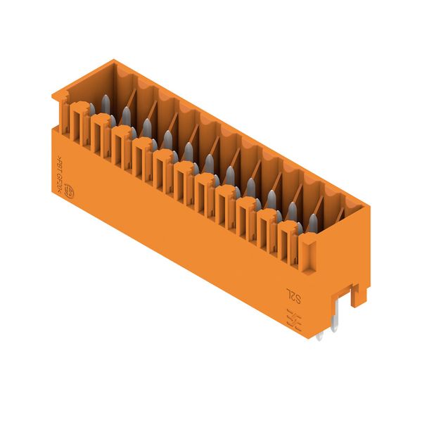 PCB plug-in connector, male header, closed side, THT solder connection, 3.50 mm, Number of poles: 24, 180°, Solder pin length (l): 3.5 mm, tinned, orange, Box image 2