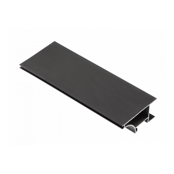 Profile GLAX for LED strip, end, for plate 18 mm, 3 m, black image 1